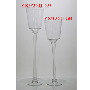 20inch clear stemmed glass candle holder