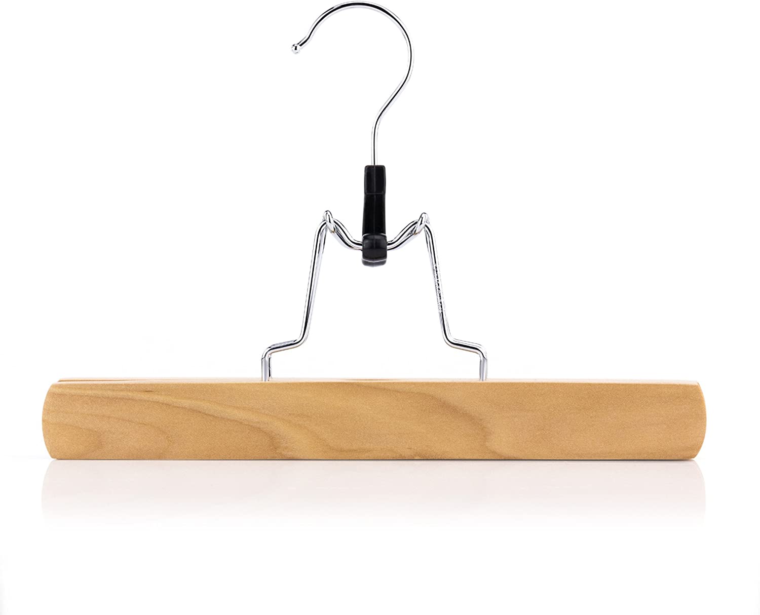 wooden pants trousers hanger non-slip with white cotton for adults garments