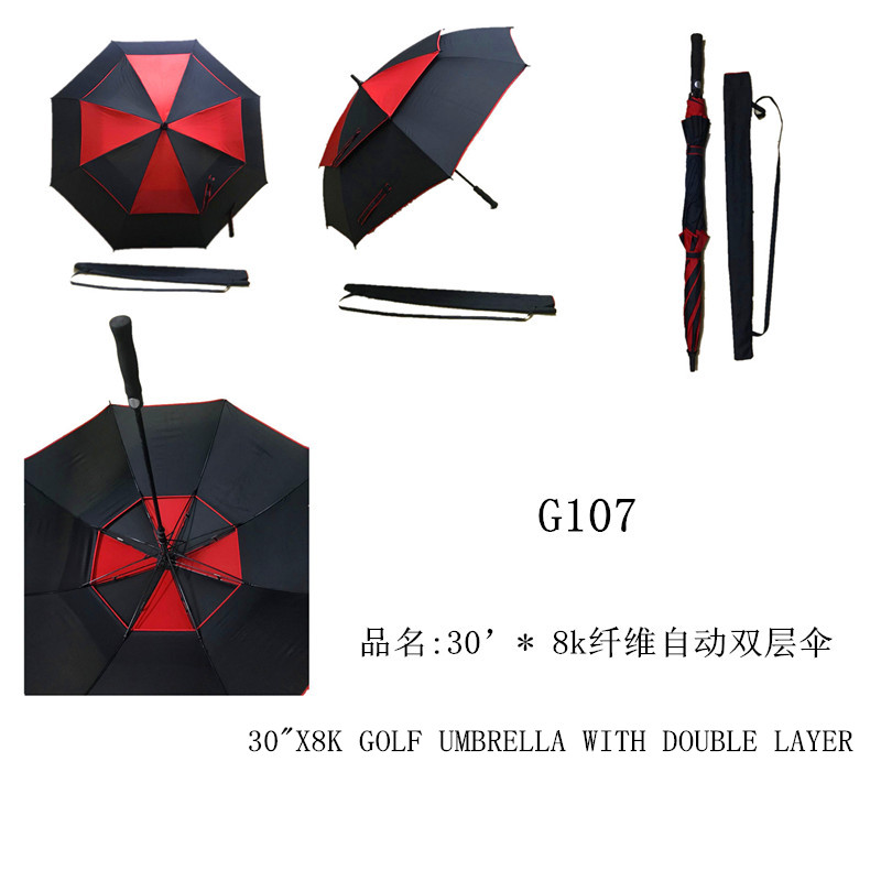30"x8k Golf Umbrella With Double Layer