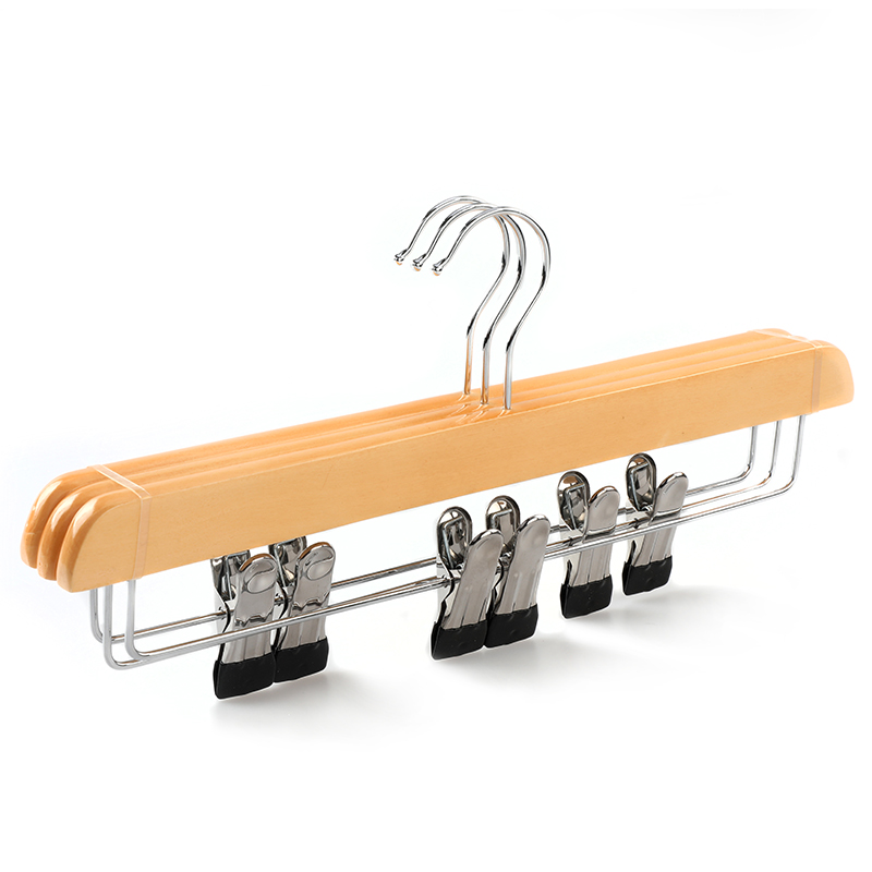 Popular Swivel Hook Wooden Trouser Hanger Clips