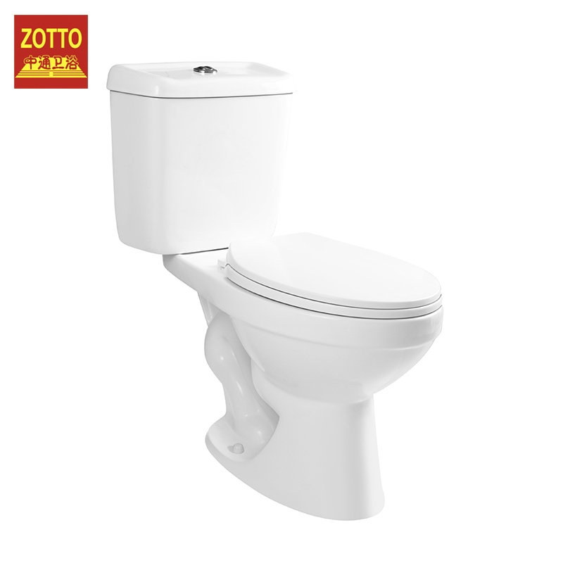 Two piece S-trap toilet sanitary ware siphonic wc