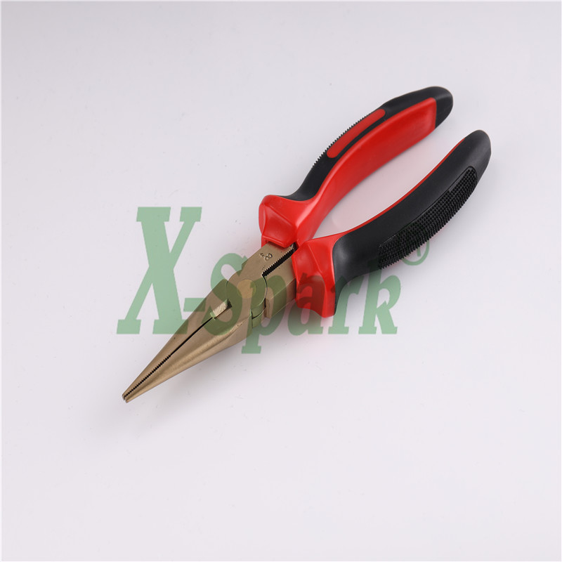 Non sparking snipe nose pliers