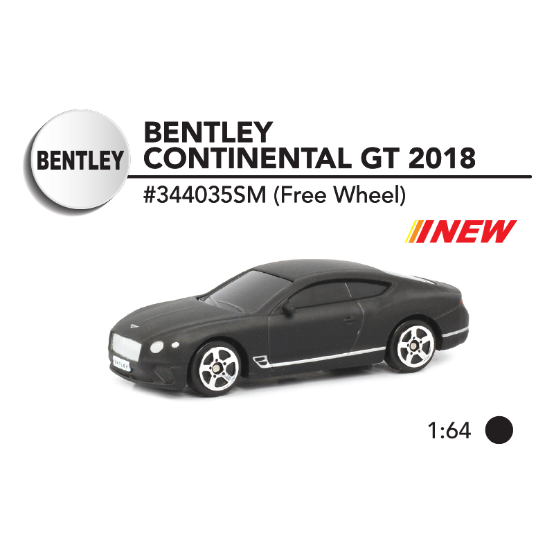 1:64 Junoir collection (Matte Black) - Bentley Continental GT 2018