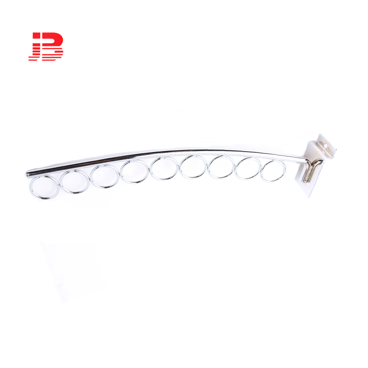 Slatwall arch wire hook with 9 rings