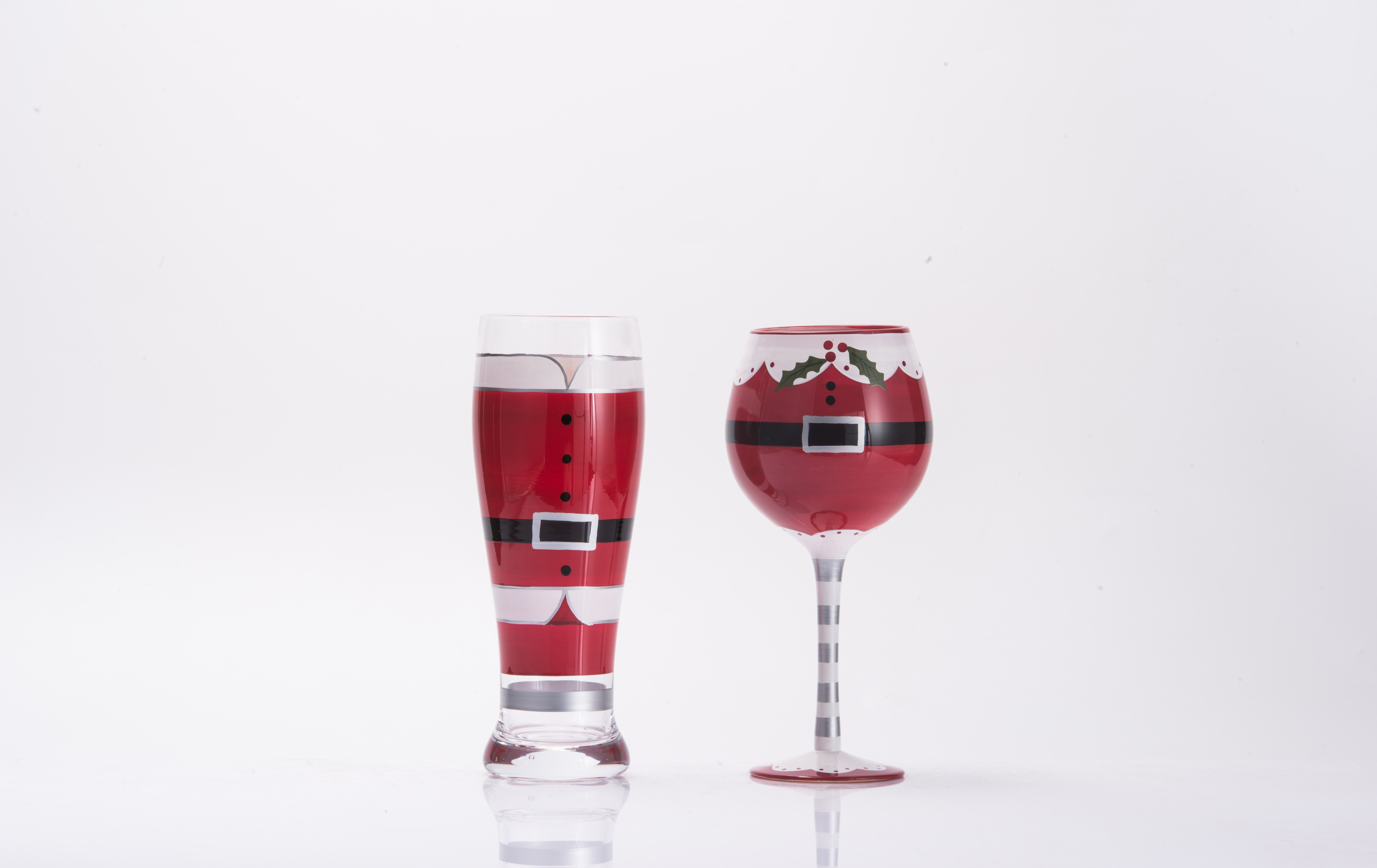 Hand painted wine glasses