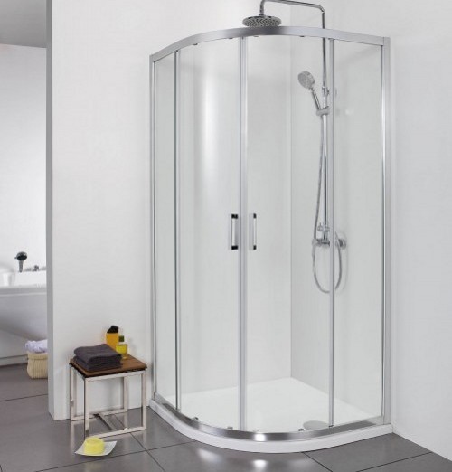 Quadrant shower door