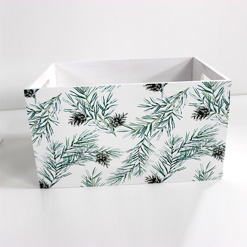 Wooden computer painting storage gift basket boxes