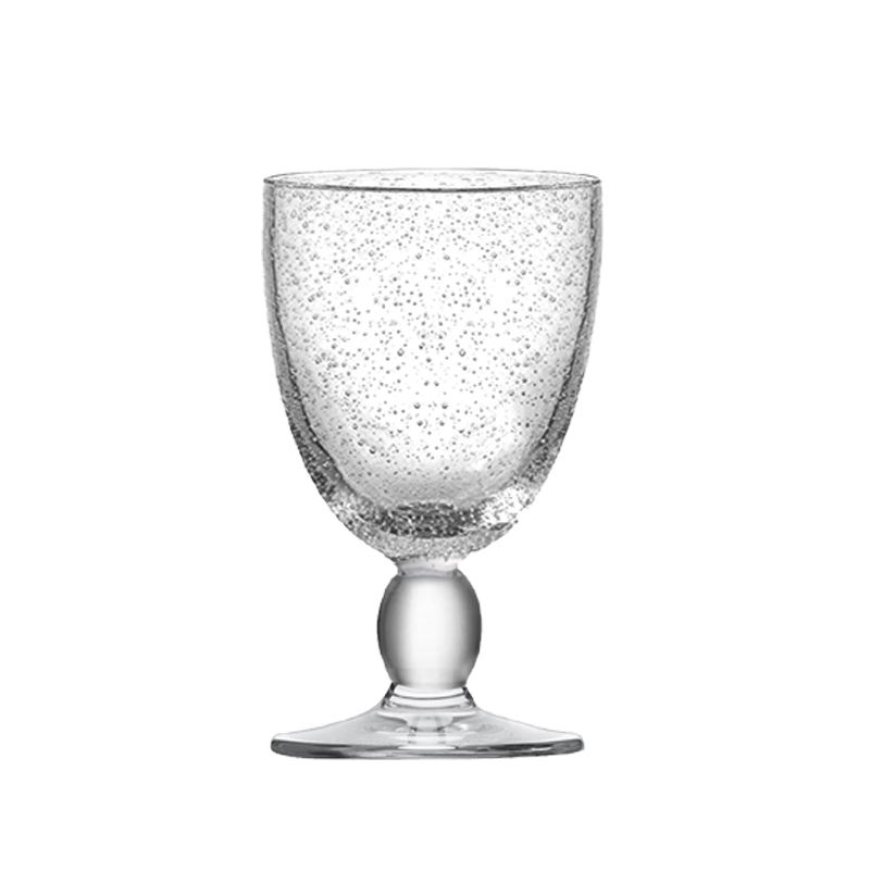 Clear Bubble Whitewine Glass
