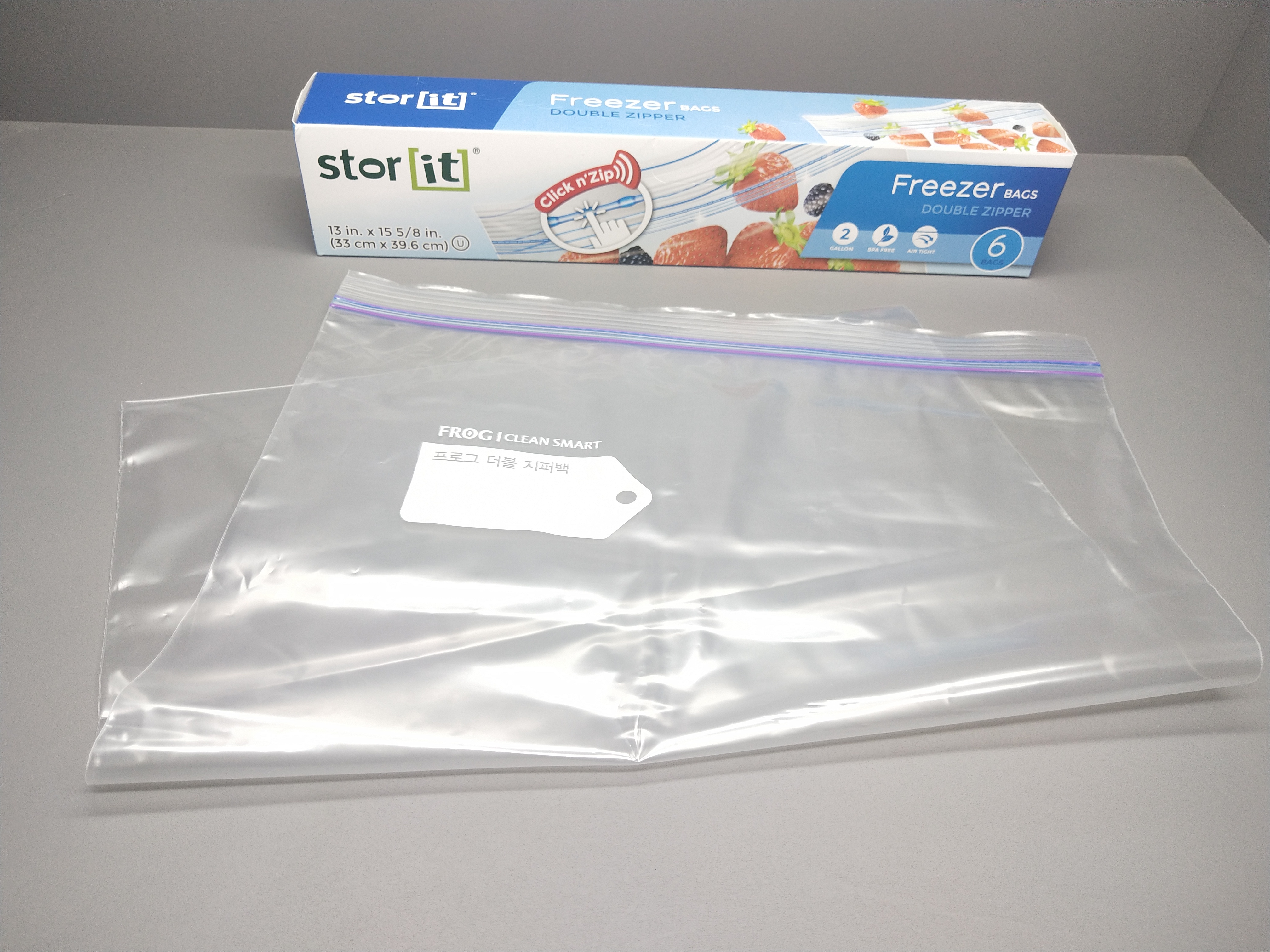 Double zipper freezer bags 2 gallon size