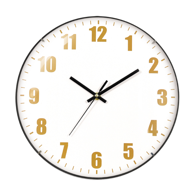 wall clock; quartz clock; best sale; Arched glass; antique; promotion; gift; simple round clock; 12inch 30cm