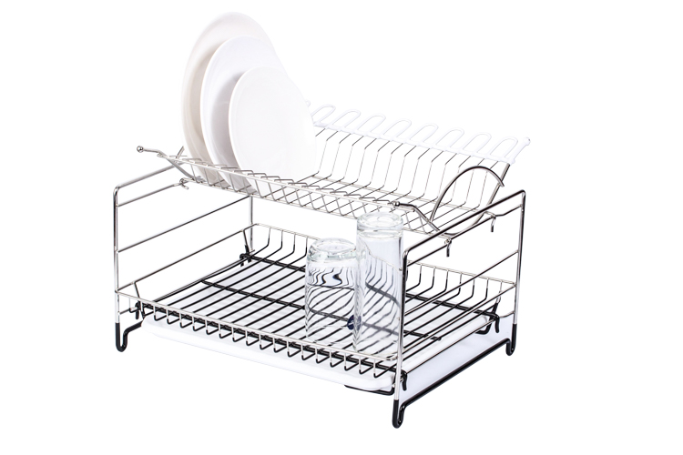 2 Tier Stainless Steel Dish Rack