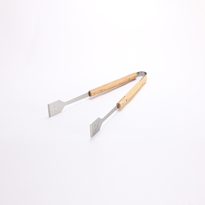 hot selling BBQ TONG with oak wood handle