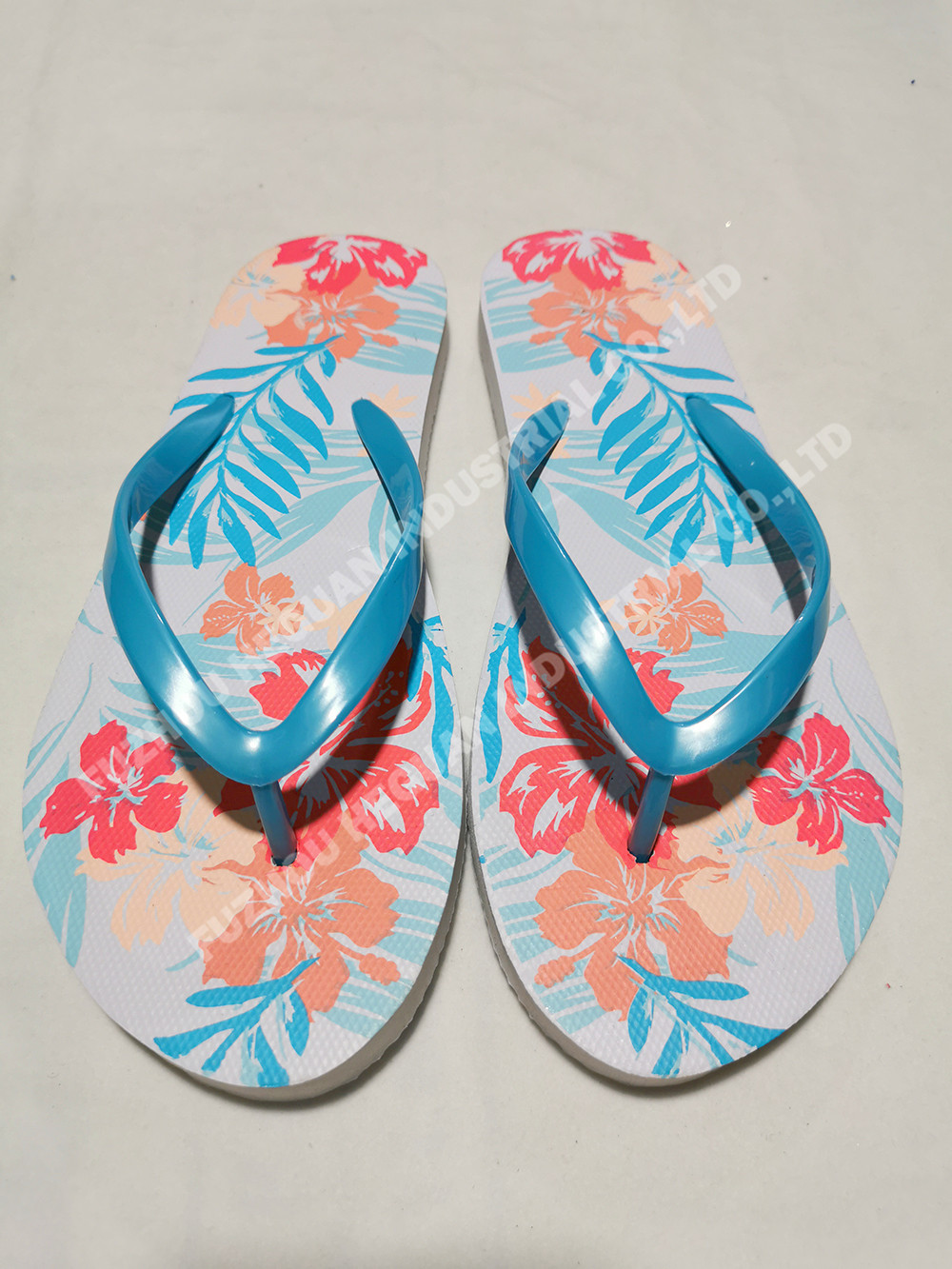 lady printing flip flops