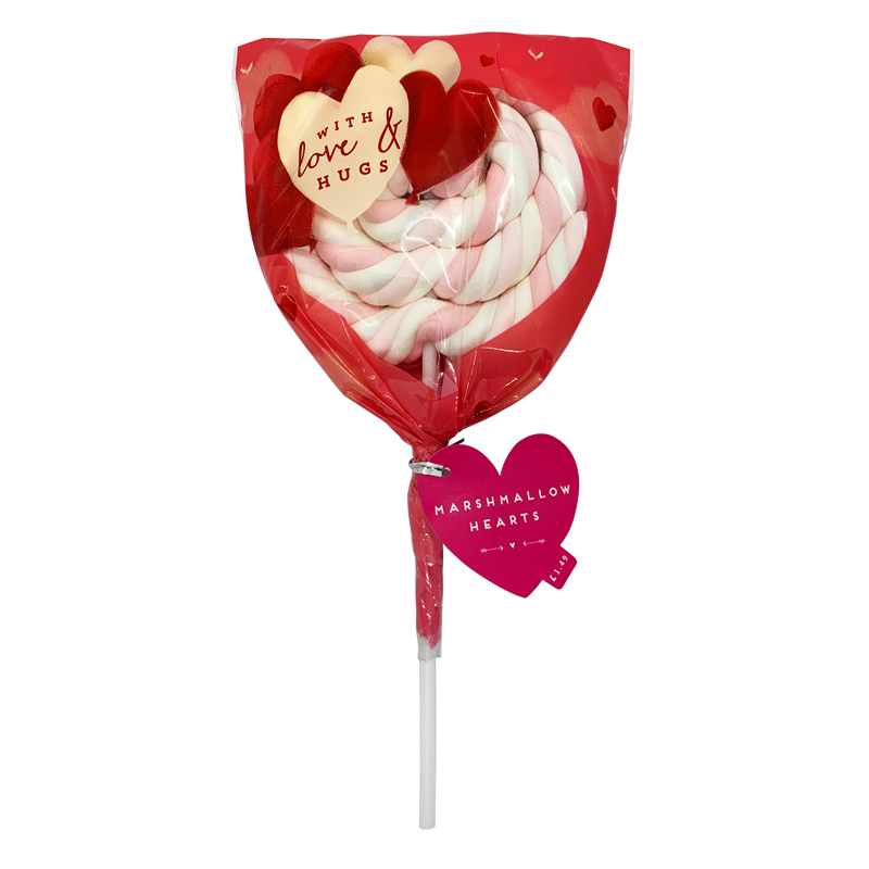 65g heart shape marshmallow lollipop