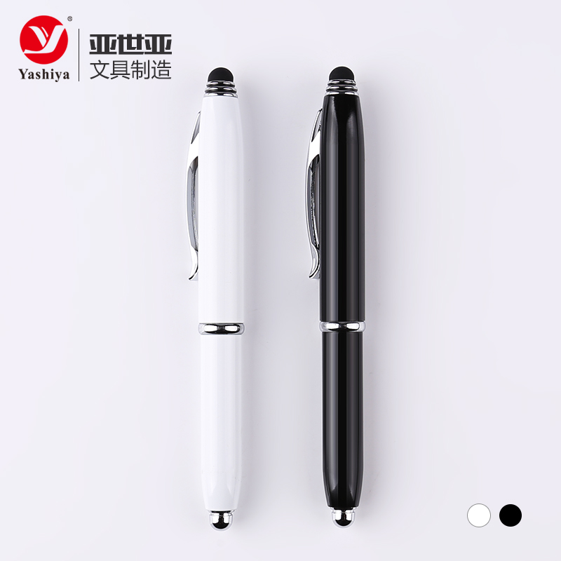 Asia stationery SYT201X aluminium stylus ball pen with light at the tip