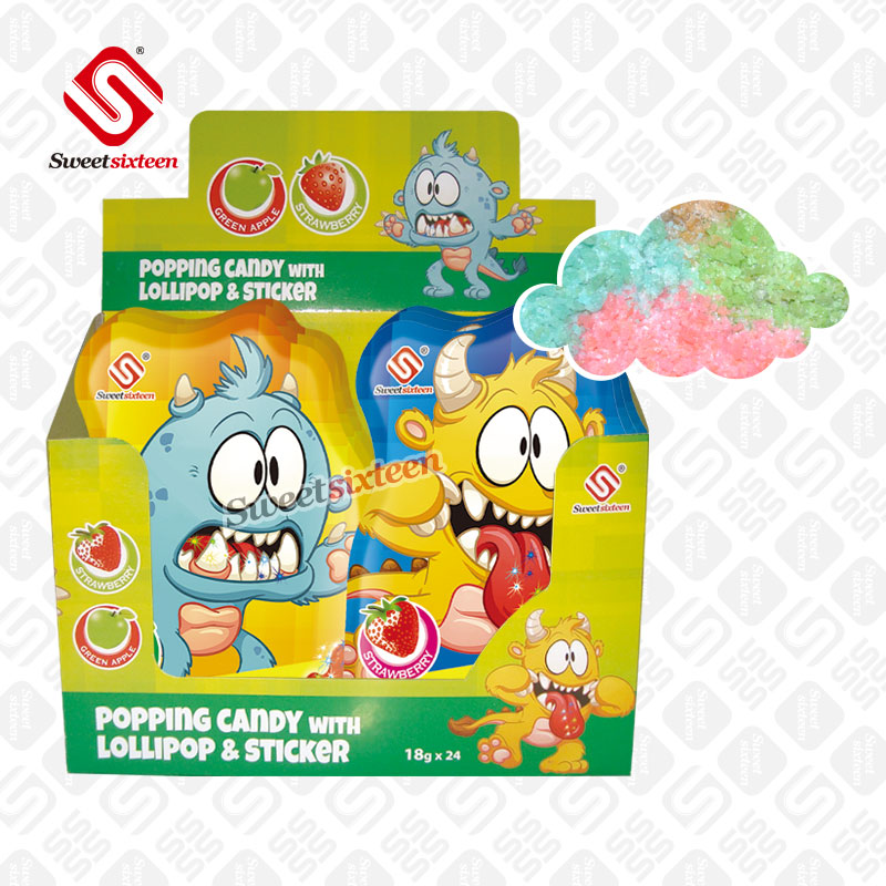 18g Popping Candy With Lollipop And Sticker