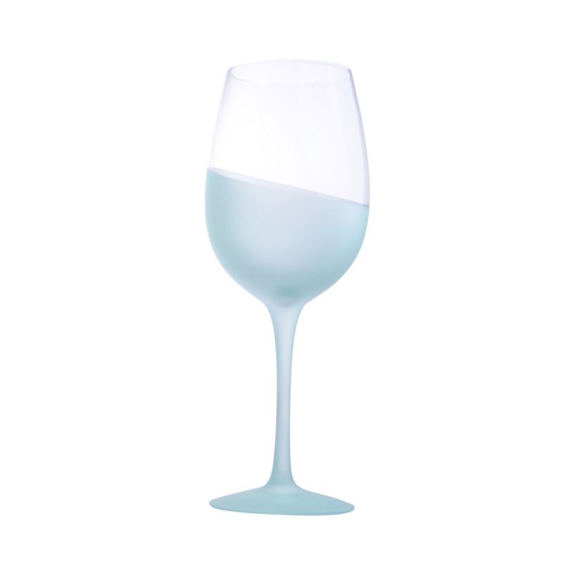 New half-side craft, half-face color wine glass, red wine glass