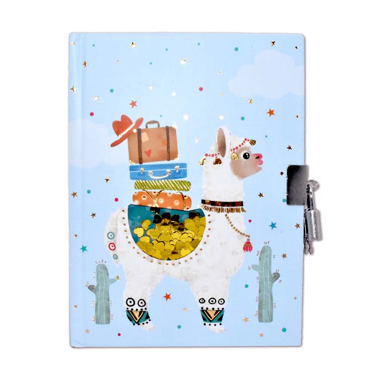 Shakable Sequin Diary with padlock