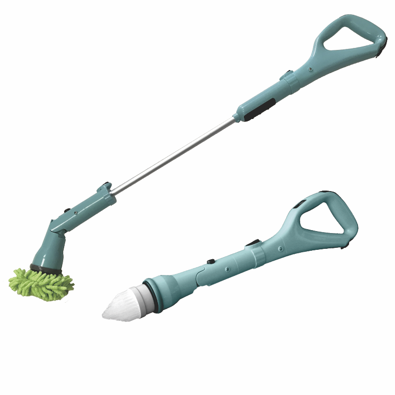 Electric Spin Scrubber Power Brush Floor Scrubber, Cordless Shower Scrubber with Exension Arm and 3 Replaceable Bathroom Scrubber Cleaning Brush Heads for Tub, Tile, Floor