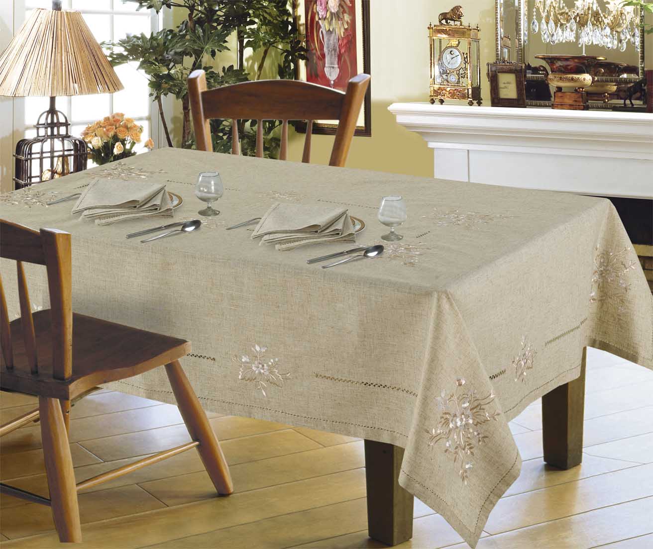 polyester embroidery tablecloths
