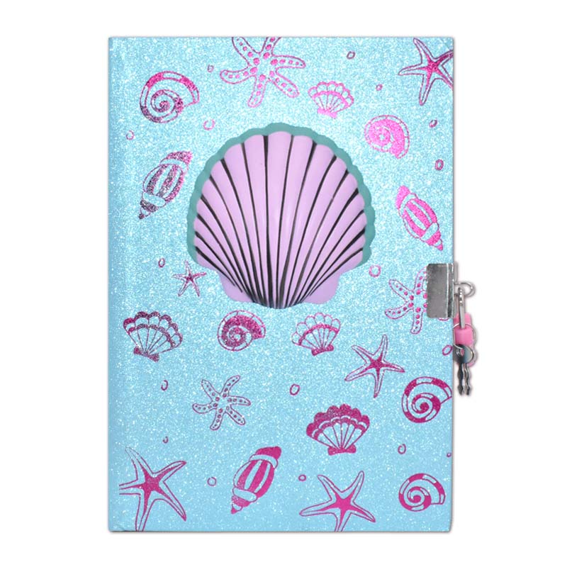 Giltter Cover Padlock Diary with Squishy antistress accessory