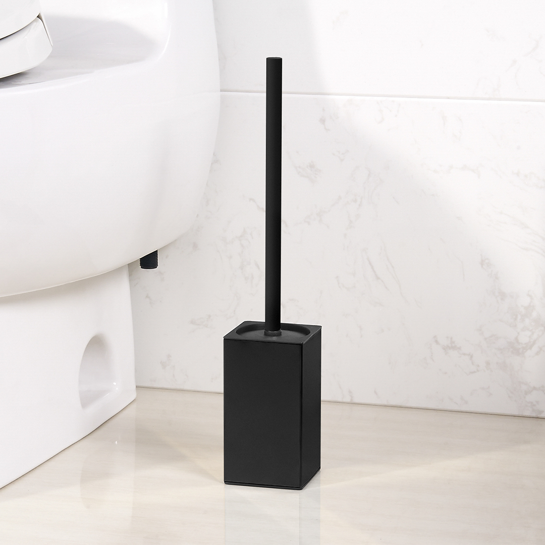 304 stainless steel Bathroom Accessories freestanding Black Toiler Brush Holder
