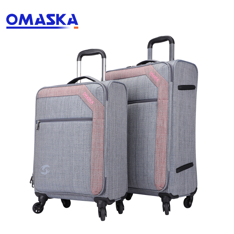 Canton Fair Hot Business Classic Super Light Alumium Trolley Spinner Wheel Nylon Travel Trolley Luggage bag