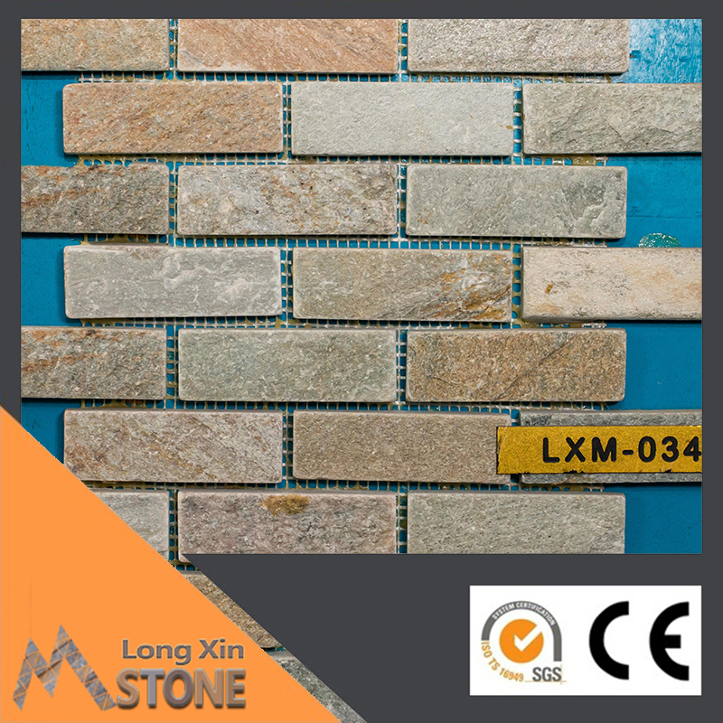 Natural oyster slate brick stone mosaics 305X305 CM