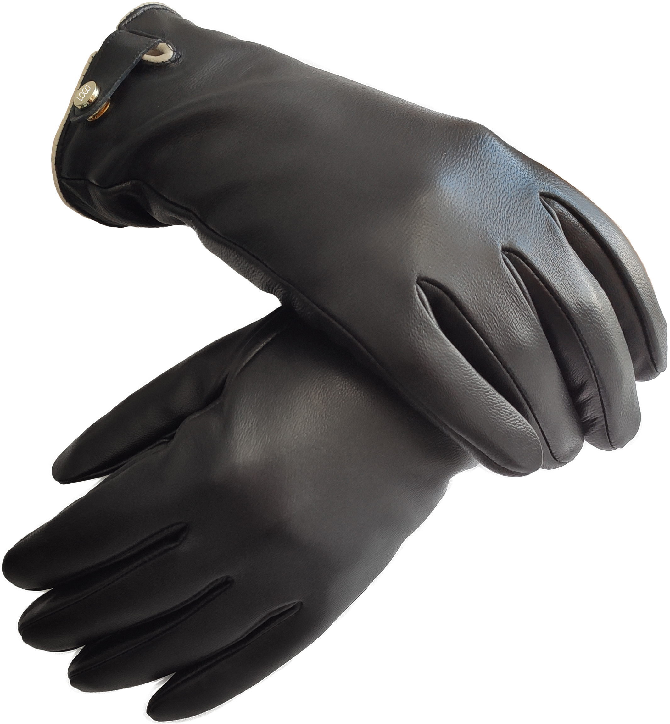 classics winter warm sheepskin leather bike gloves for women