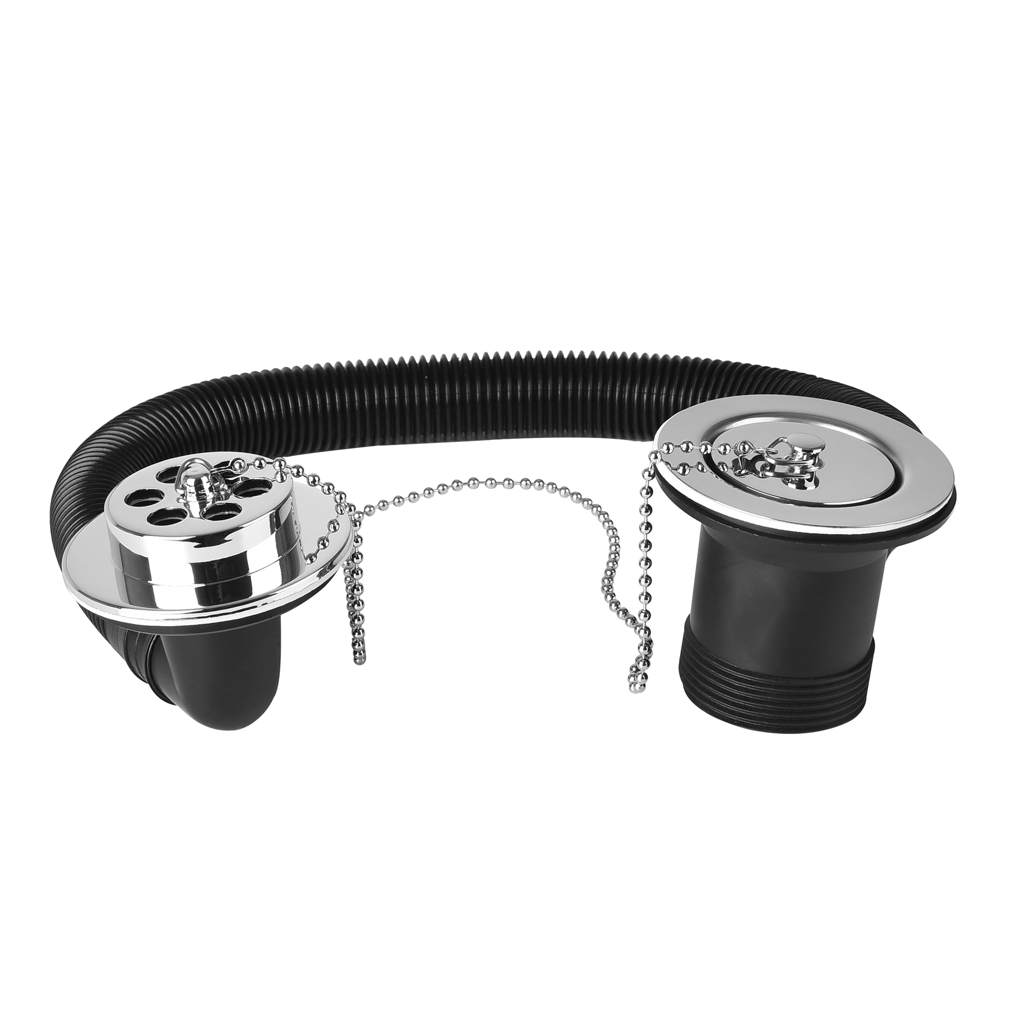 DOZ top seller plastic chrome Plug Waste with Overflow EN274
