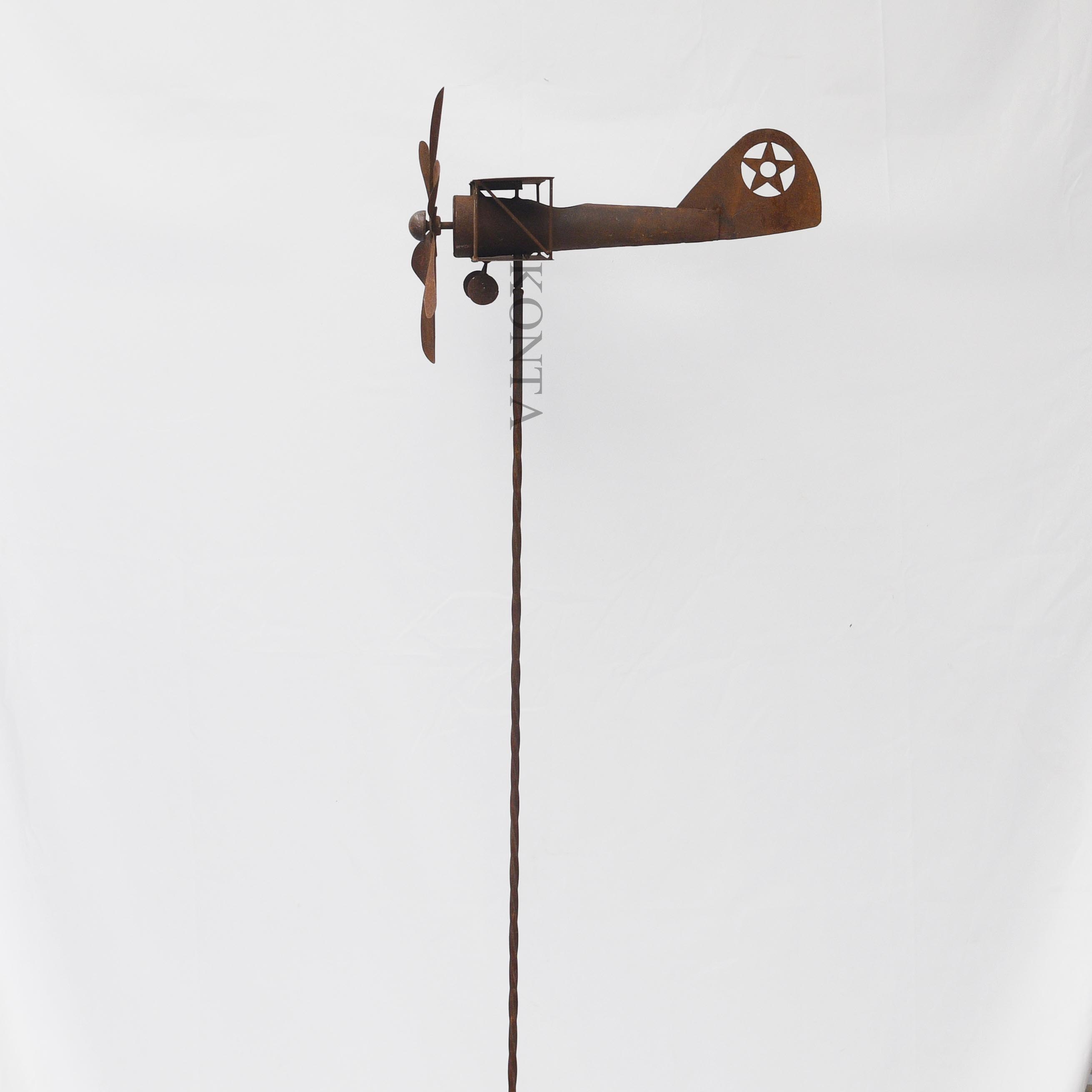 Garden Home Decorative Metal Biplane wind spinner