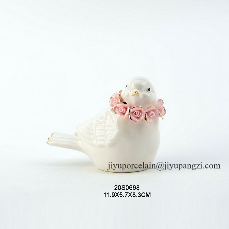 Spring decoration ceramic porcelain birds