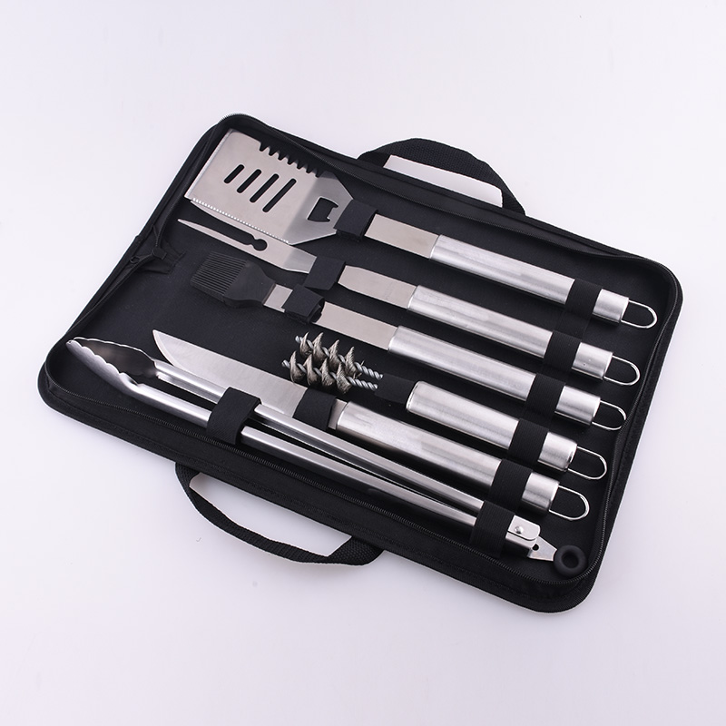 6 pc bbq tool set with carry case