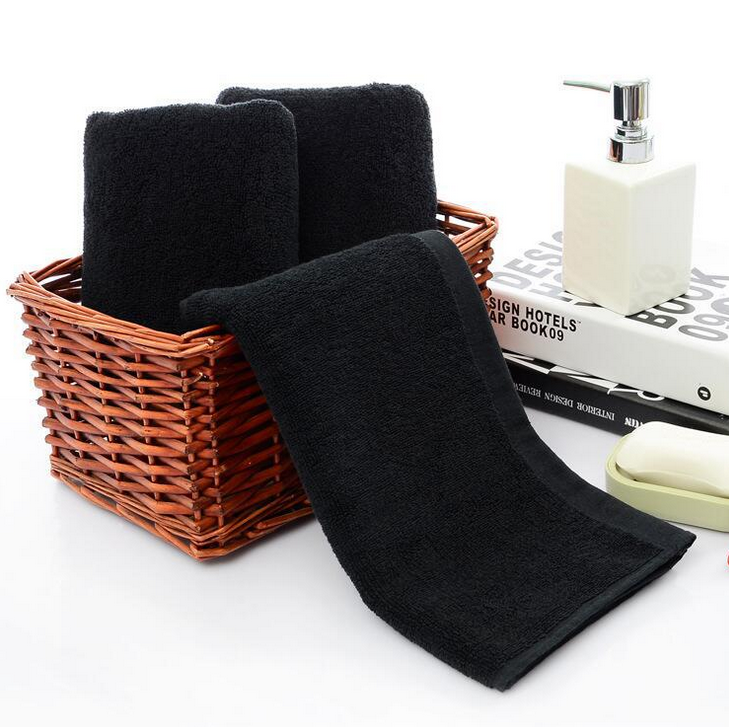 Black sport towel