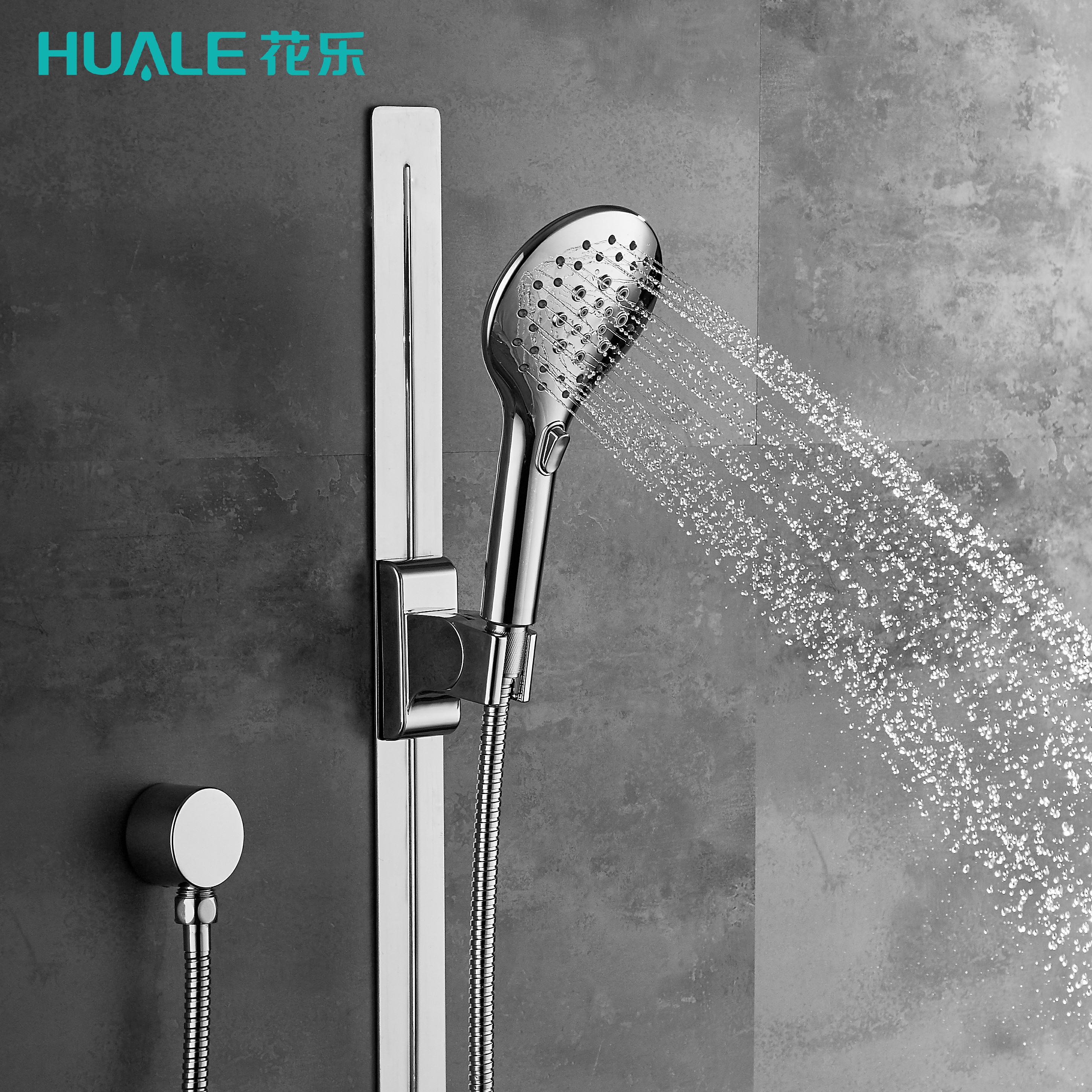 3-Setting Ultra-Luxury 3 Way push button held hand Shower chromed