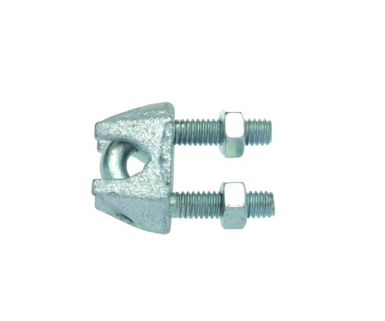 Die casting wire rope clip, zinc alloy, nickel plated