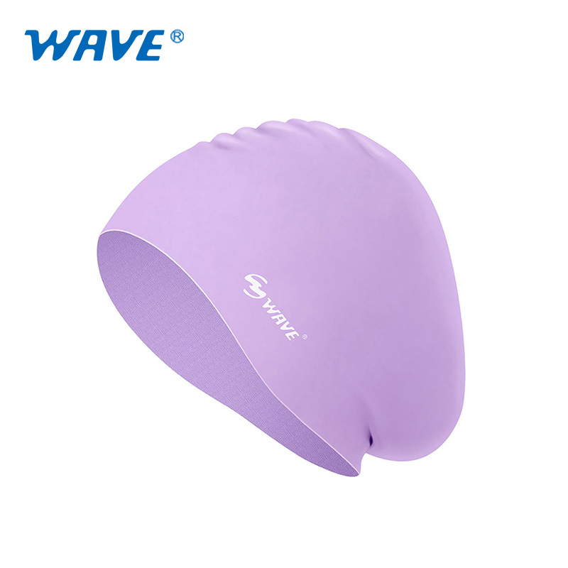 Silicone long hair women competition swim caps
