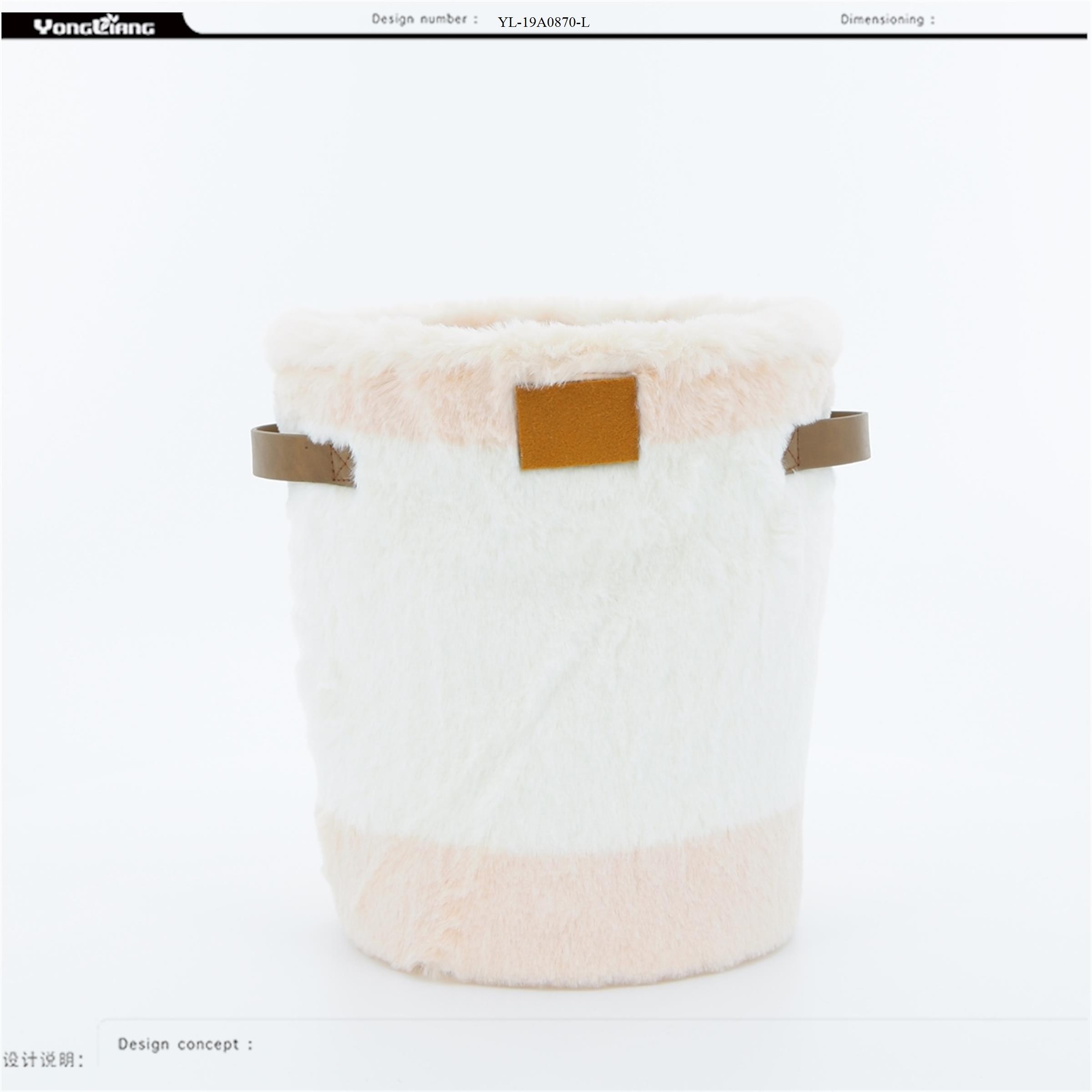 Faux Fur Waste Bin