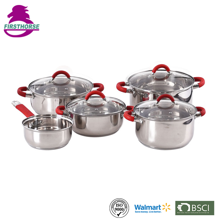 120pcs Stainless Steel Cookware Set With Silicone Handle