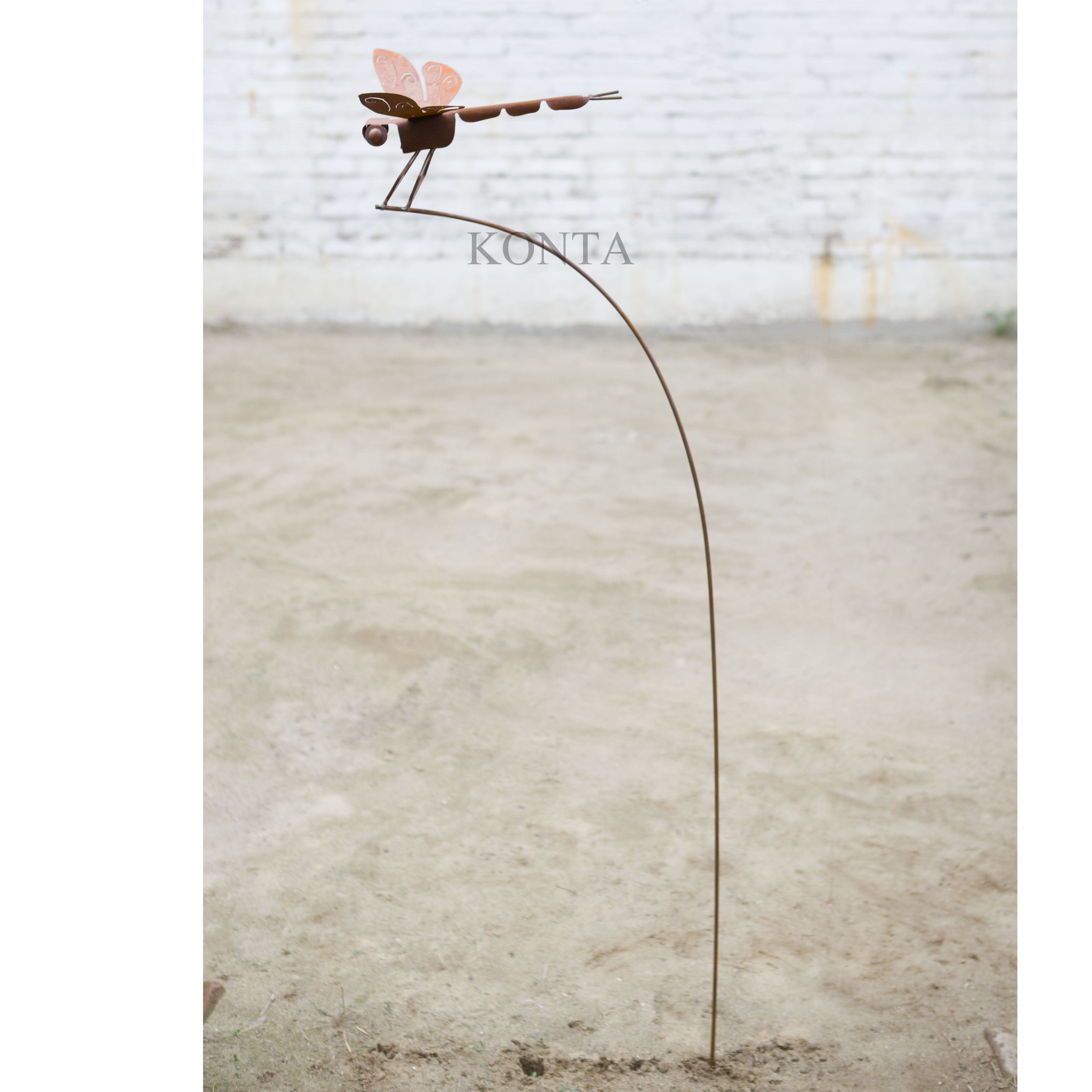 Garden Home Decorative Metal Single dragonfly stake