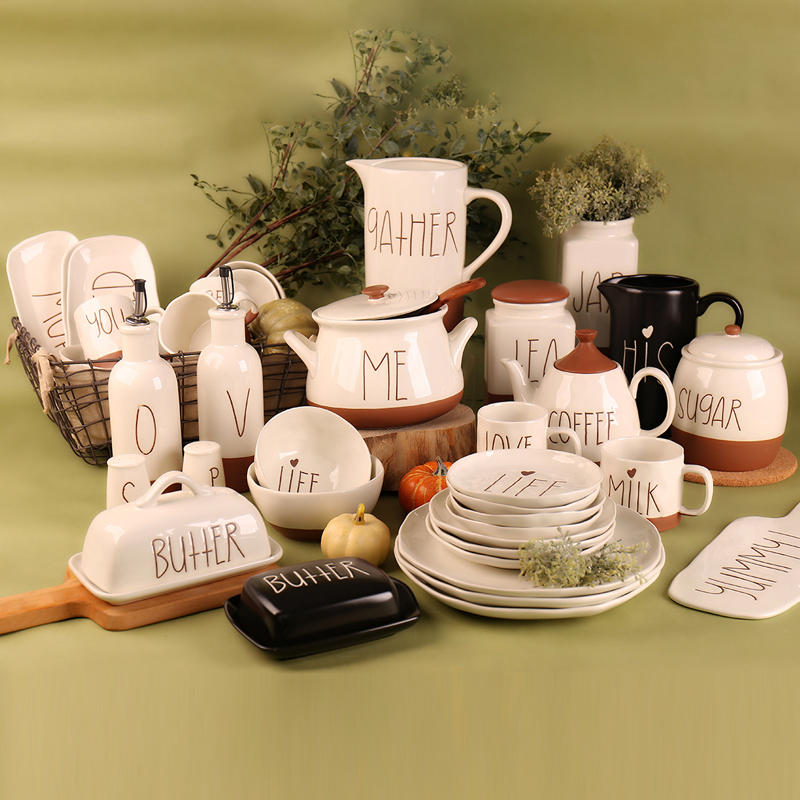 Ceramics daily used dinnerware set kitchenware set storeage jar