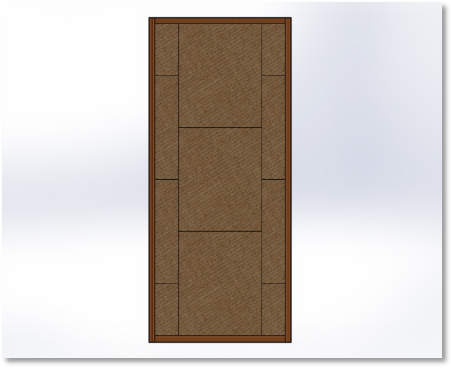 Plant fiber fire door core
