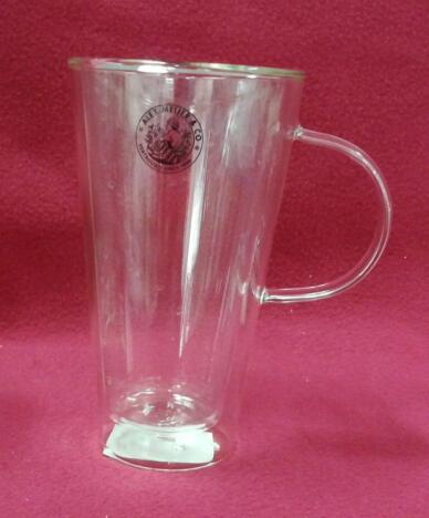 Classical Shape High Borosilicate Double wall glass tea mug for home using EU standard Dishwasher Safe