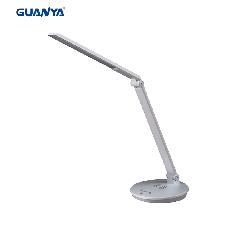 Multi-function dimming and color charging 10W fast wireless charging LED lamp with USB