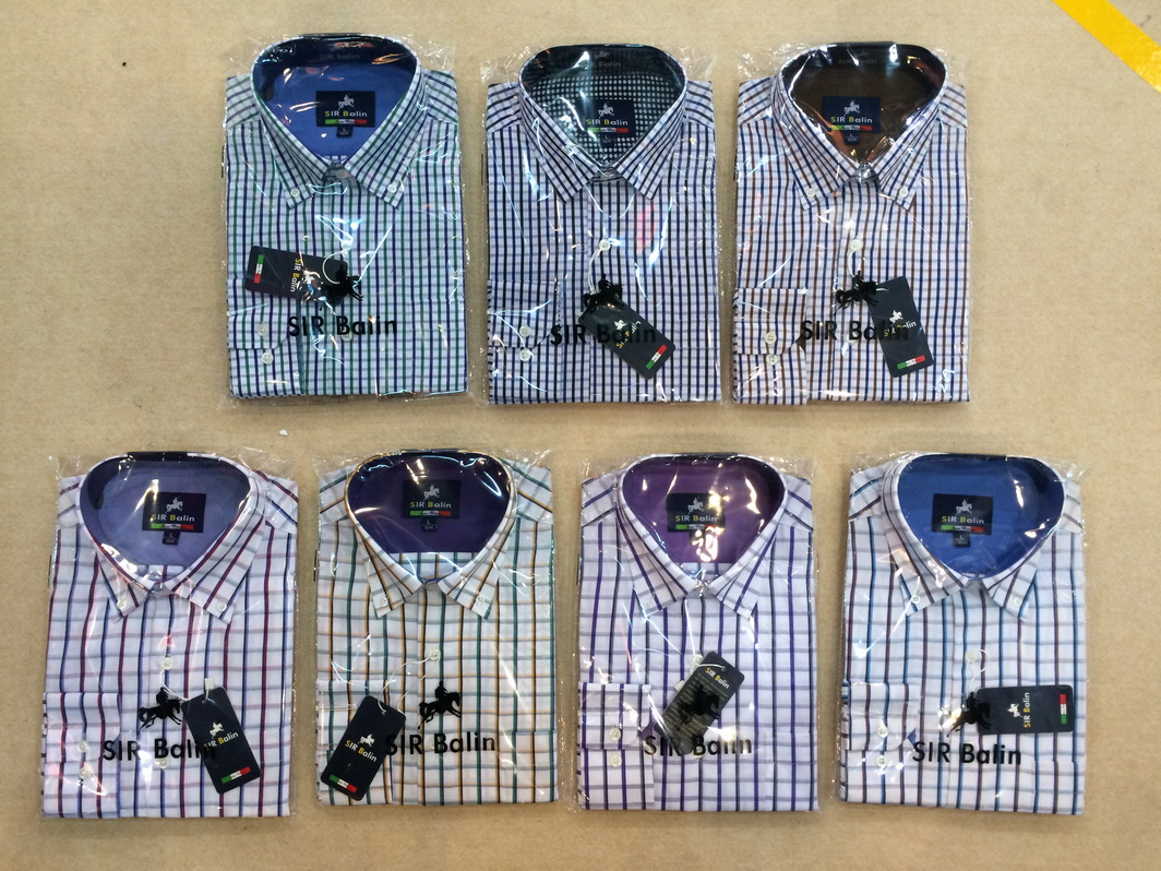 Men's cotton yarn dyed shirt