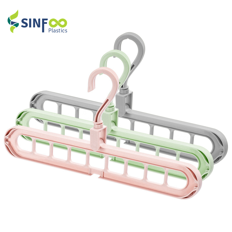MH006 9 Holes 360 Rotating Wardrobe Clothes Storage Space Saving Magic Hanger