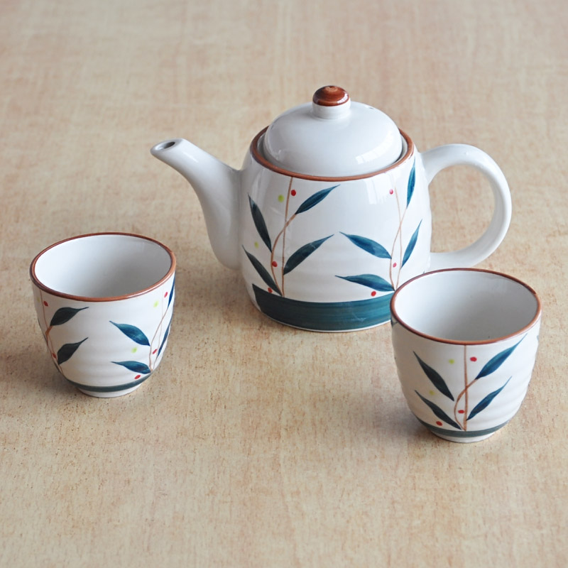 Ceramic tea set with Japanese style
