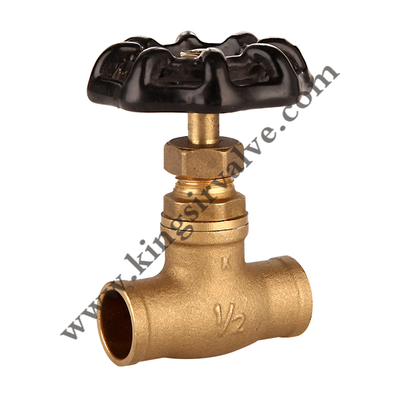 Black manuel brass stop valve