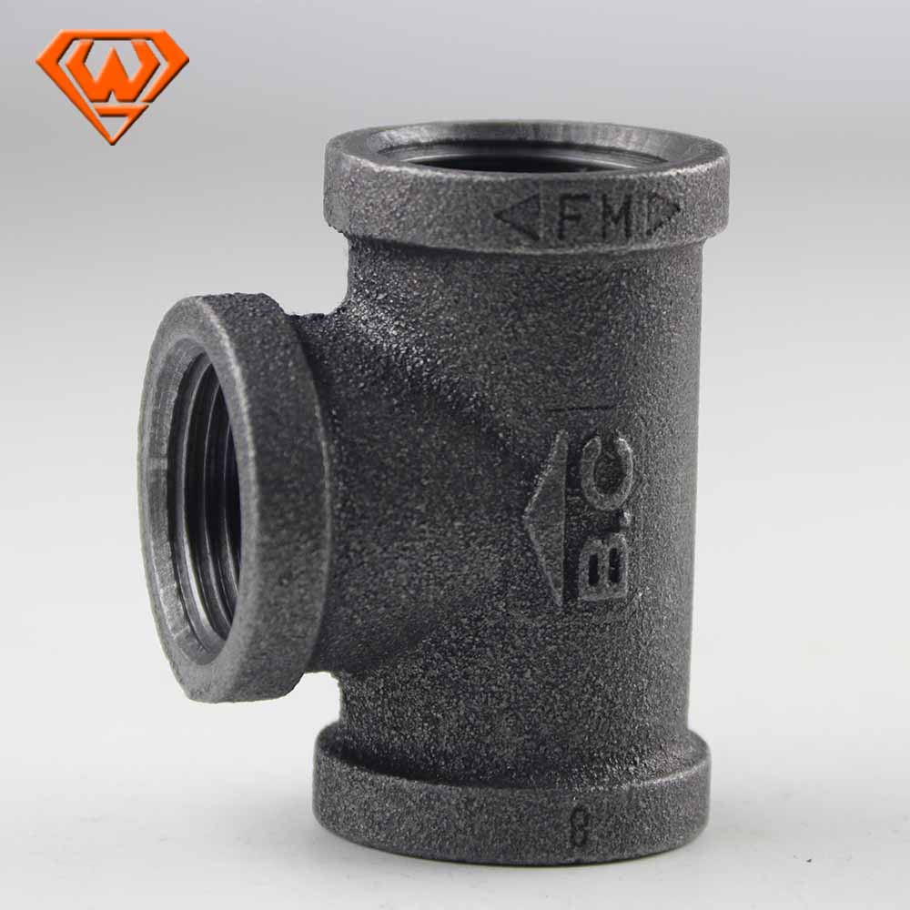 130 Equal Tee Malleable with Thread Cast Iron Fittings