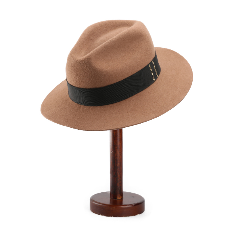 Autumn Winter Wool Felt Hat Big Brim Unisex Fedora